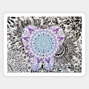 Purple tooth mandala Sticker